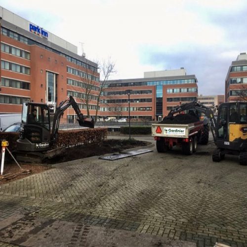 Renovatie kantoortuin en parkeerdek